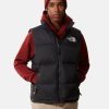 Gilet Retro Nuptse in Tessuto Ripstop Lucido Nero