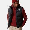 Gilet Retro Nuptse in Tessuto Ripstop Lucido Nero