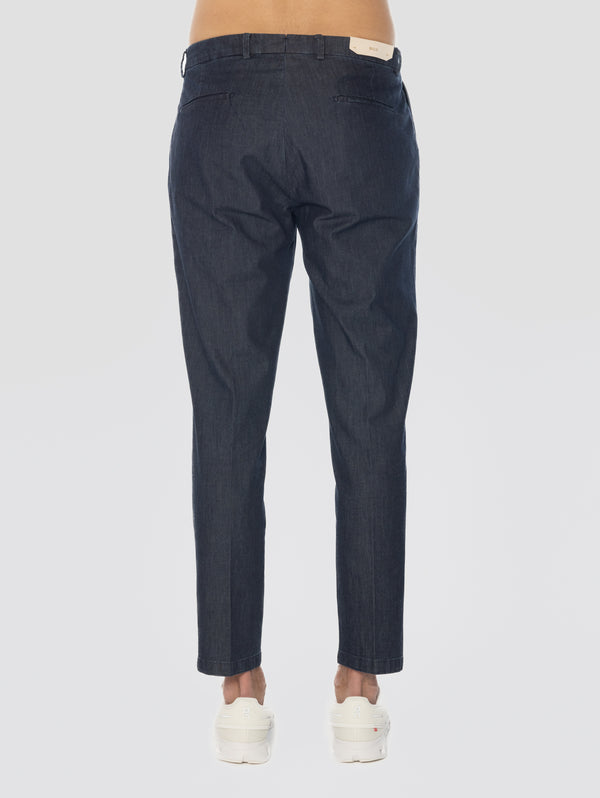 Pantaloni con Pince in denim Tiberio Blu