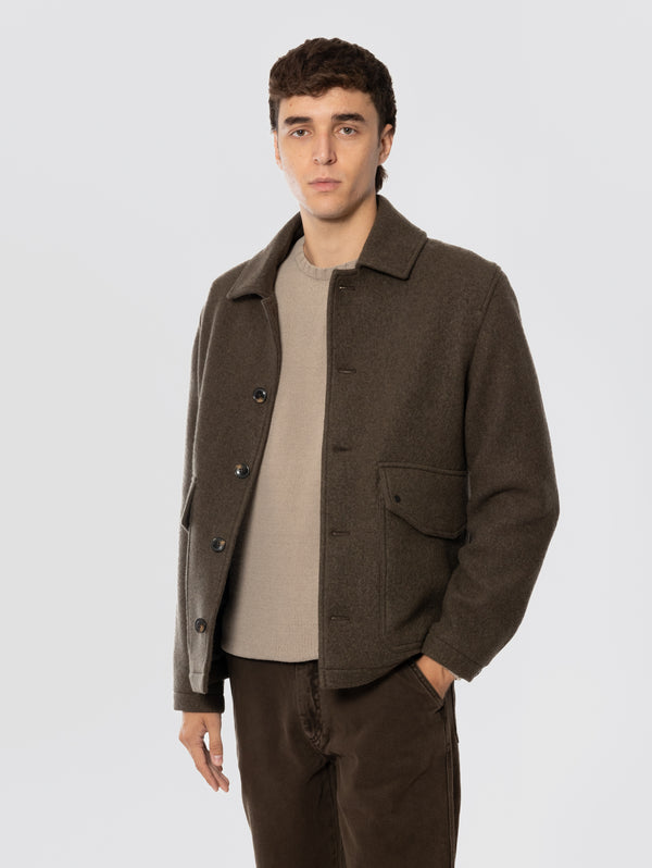 4X4A9922_600x.jpg Overshirt in Panno di Lana Verde