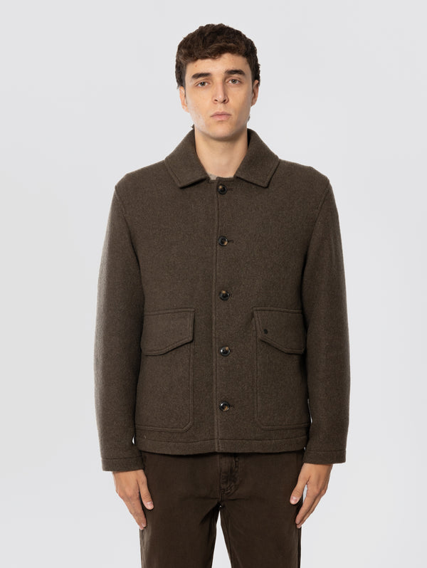 4X4A9923_600x.jpg Overshirt in Panno di Lana Verde