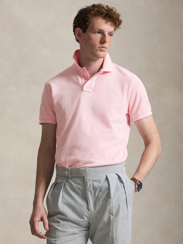 Polo Maniche Corte in Cotone Rosa