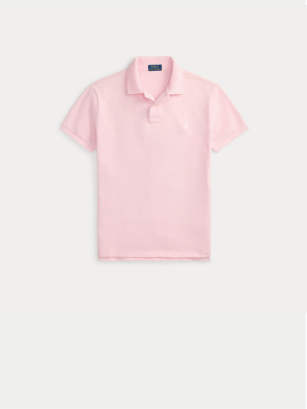 Polo Maniche Corte in Cotone Rosa
