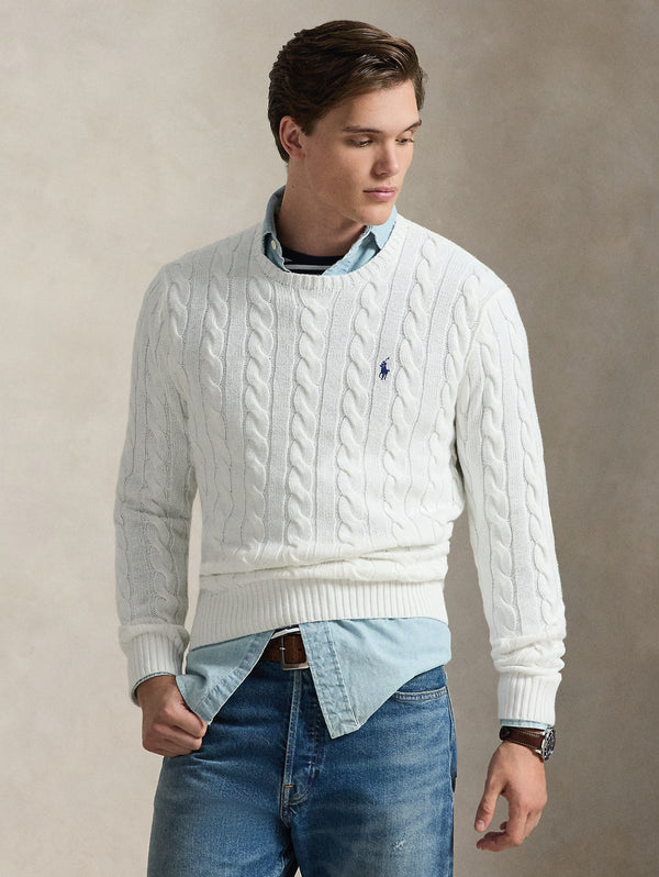710775885_2_600x.jpg Maglia in Cotone a Trecce Bianco