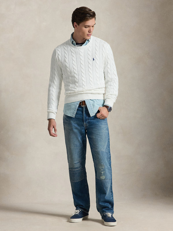 710775885_5_600x.jpg Maglia in Cotone a Trecce Bianco