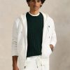 Felpa con Cappuccio e Zip in Maglia Doppia Bianco