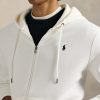 Felpa con Cappuccio e Zip in Maglia Doppia Bianco