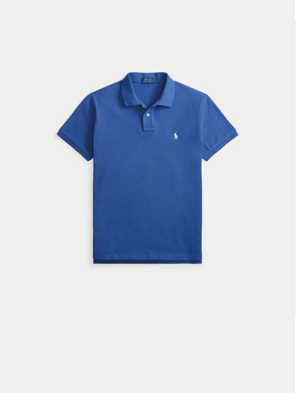 Polo Maniche Corte in Cotone Blu