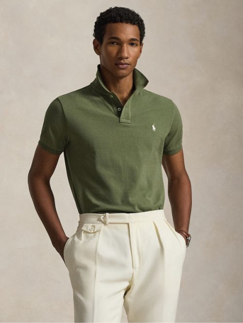 Polo Maniche Corte in Cotone Verde