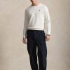 Felpa Girocollo in Maglia Doppia Bianco