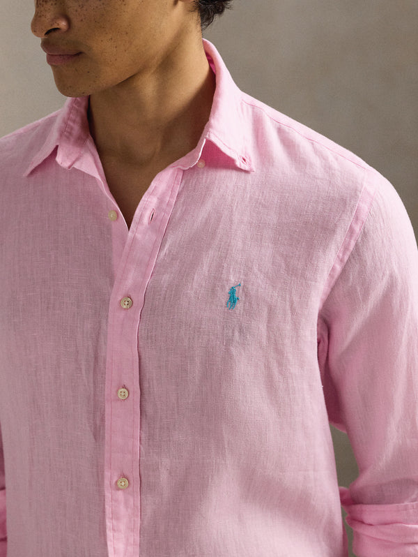 710966294-009_8_600x.jpg Camicia in Lino Custom Fit Rosa