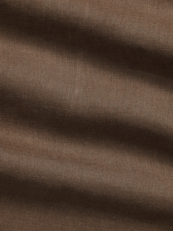 710966294-514-_8_600x.jpg Camicia in Lino Custom Fit Marrone