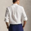 Camicia in Lino Custom Fit Bianco