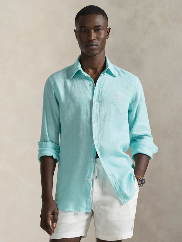 710966294510-_2_600x.jpg Camicia in Lino Custom Fit Verde Acqua