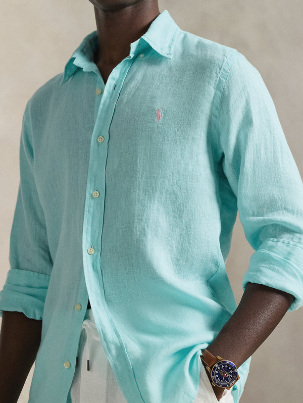 710966294510-_6_600x.jpg Camicia in Lino Custom Fit Verde Acqua