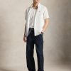 Camicia in Lino Maniche Corte Bianco
