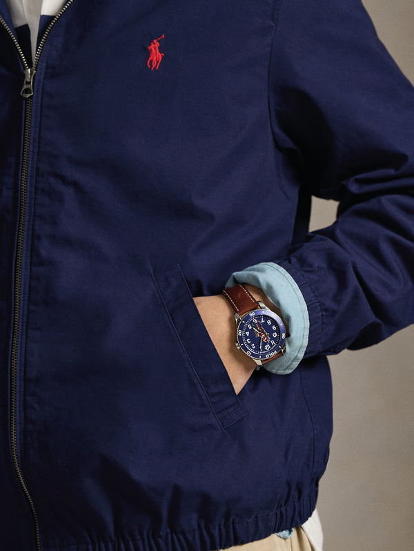 710A12636005_8_600x.jpg Giacca in Popeline di Cotone Bayport Blu