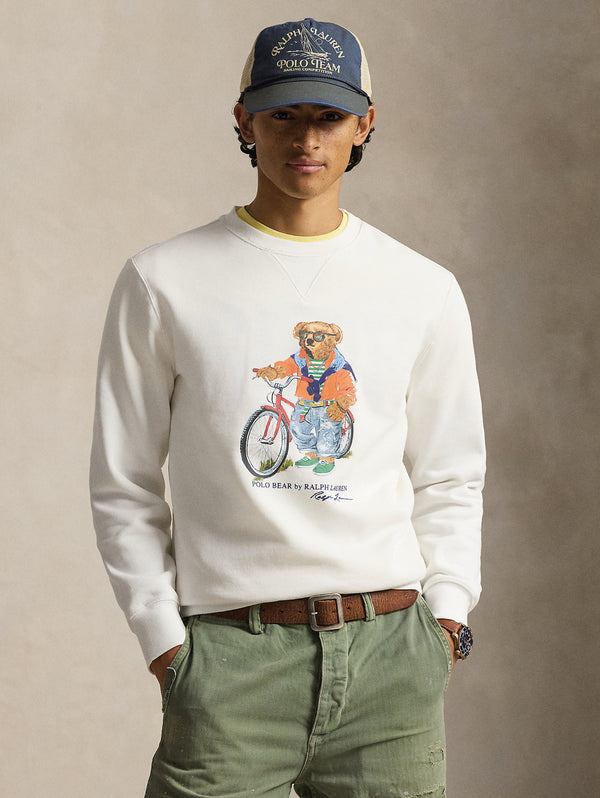 710B14616001_2_600x.jpg Felpa Girocollo con Polo Bear Bianco