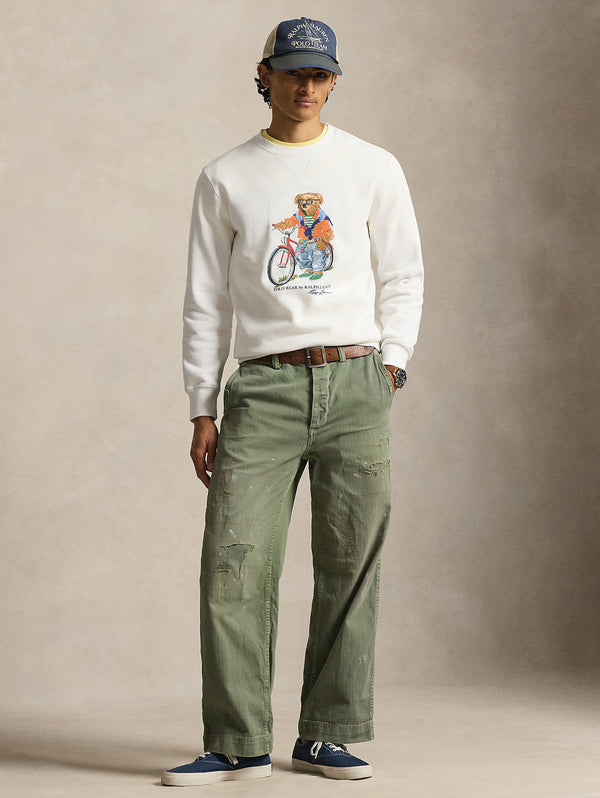 710B14616001_3_600x.jpg Felpa Girocollo con Polo Bear Bianco