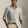 710B15594-001-_4_600x.jpg Camicia in Lino Custom Fit a Righe Verde/Bianco