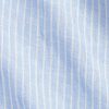 Camicia in Lino Custom Fit a Righe Celeste/Bianco