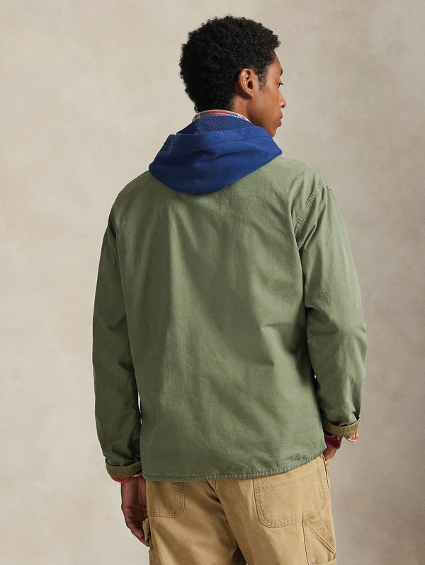 710P03885_4_600x.jpg Overshirt in Cotone Canvas Vintage Verde