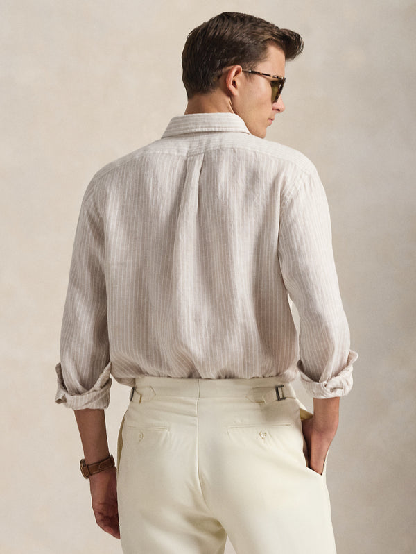 7188E-COASTAL-BEIGE-WHITE_4_600x.jpg Camicia in Lino Custom Fit a Righe Beige/Bianco