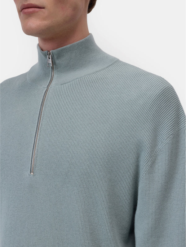 86063-97P-22_2_600x.jpg Maglia Mezza Zip in Cotone e Cashmare Acqua