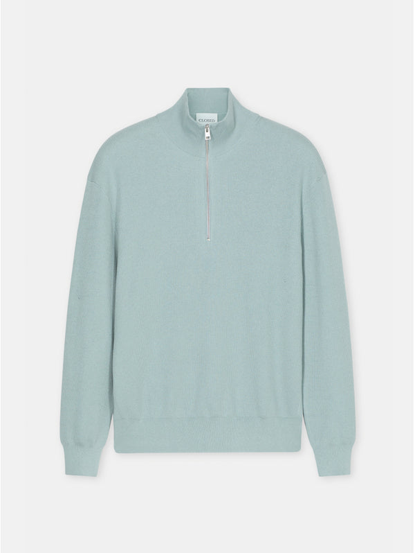 86063-97P-22_600x.jpg Maglia Mezza Zip in Cotone e Cashmare Acqua
