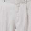 Pantaloni in Lino Gamba Ampia Fango