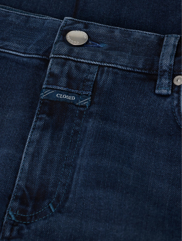 Jeans Slim in Cotone Organico Blu Notte