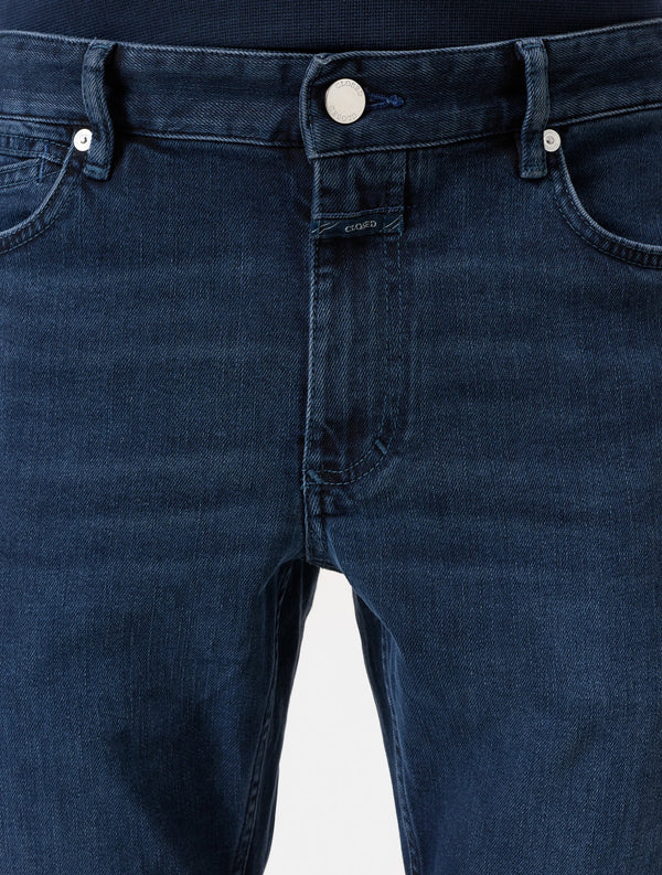 Jeans Slim in Cotone Organico Blu Notte