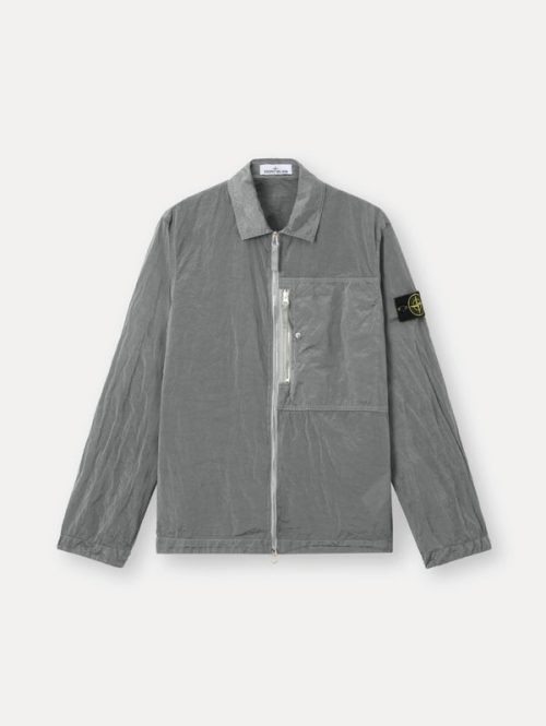 ECONYL_PEARL_GREY_3_600x.jpg Overshirt in Nylon Metal Grigio Perla