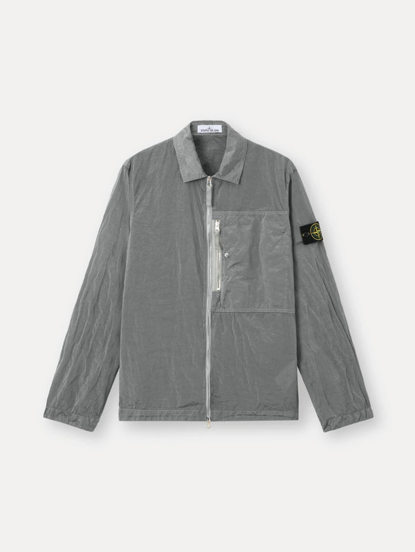 ECONYL_PEARL_GREY_3_600x.jpg Overshirt in Nylon Metal Grigio Perla