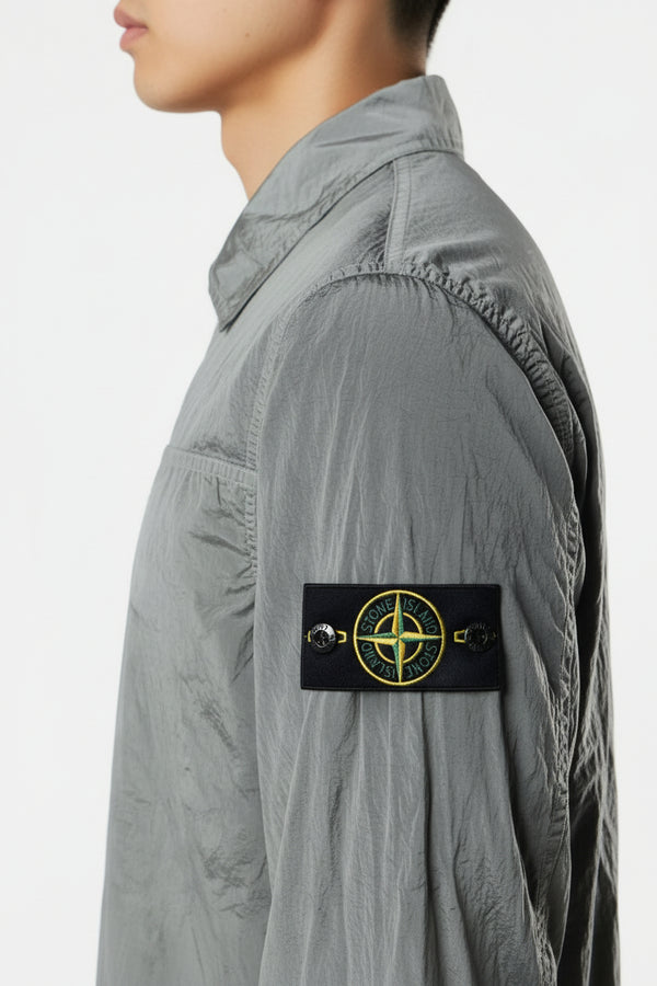 ECONYL_PEARL_GREY_5_600x.jpg Overshirt in Nylon Metal Grigio Perla