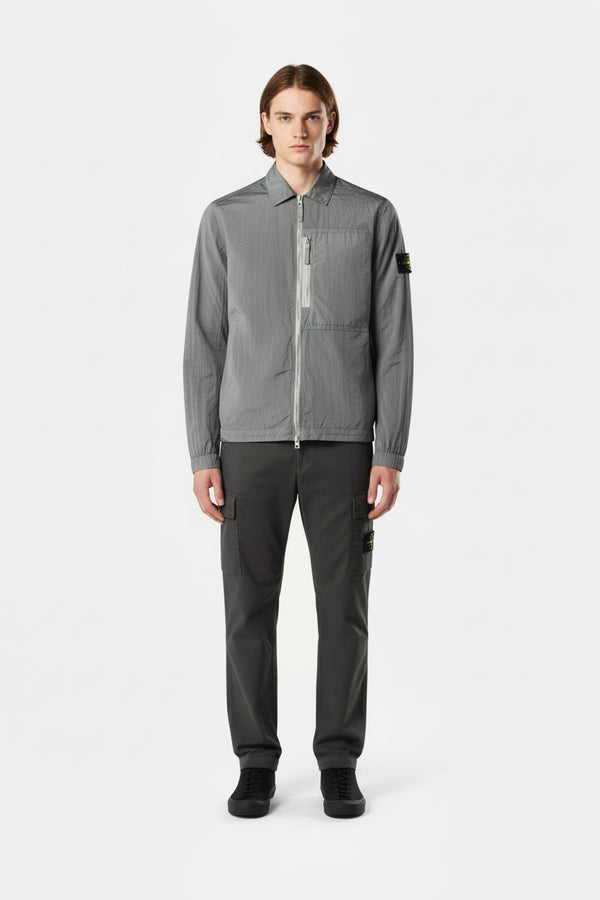 ECONYL_PEARL_GREY_600x.jpg Overshirt in Nylon Metal Grigio Perla