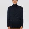 Giacca Doppio Petto in Punto Milano Blu