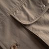 Overshirt con Tasca sul Petto Beige