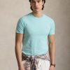 T-shirt Girocollo Custom Slim Fit Acqua