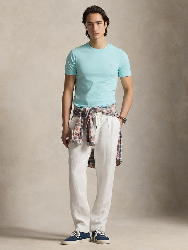 T-shirt Girocollo Custom Slim Fit Acqua
