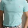 T-shirt Girocollo Custom Slim Fit Acqua