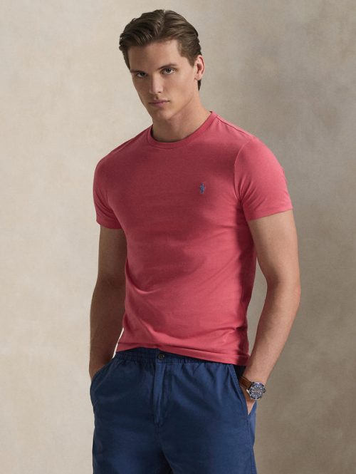 T-shirt Girocollo Custom Slim Fit Rosa