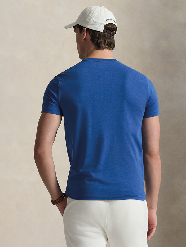 T-shirt Girocollo Custom Slim Fit Azzurro