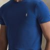 T-shirt Girocollo Custom Slim Fit Azzurro