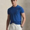 T-shirt Girocollo Custom Slim Fit Azzurro