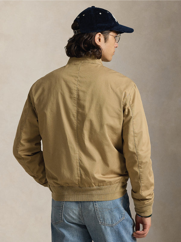 Giacca Sportiva in Twill di cotone Beige