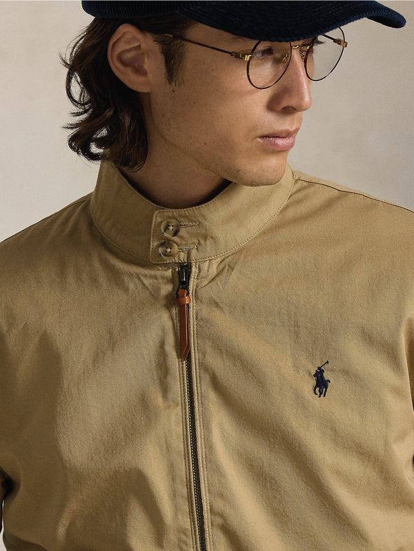 Giacca Sportiva in Twill di cotone Beige
