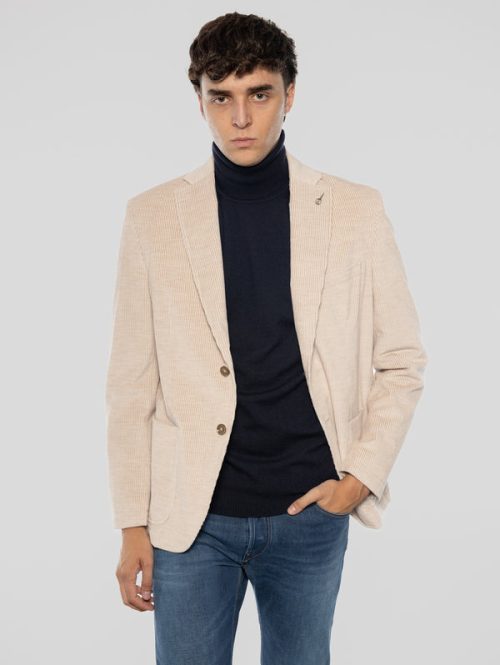 Giacca in Velluto a Coste Beige