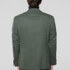 Giacca Sfoderata in Lana Oxford Verde