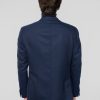 Giacca Sfoderata in Lana Oxford Blu